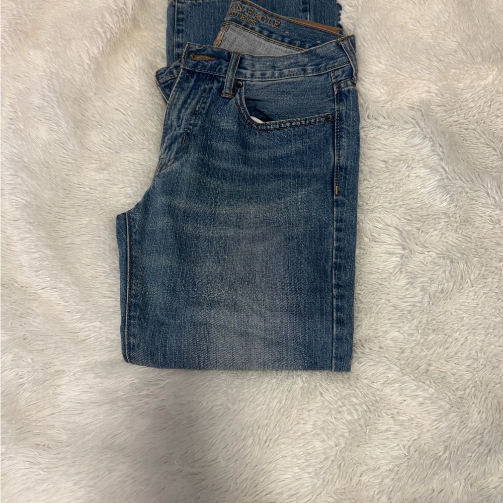 Classic Blue Straight Jeans with Medium Wash